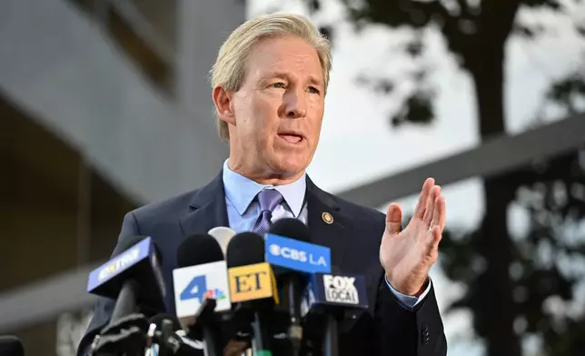 Ventura County District Attorney Erik Nasarenko speaks following the arraignment of singer Britney Spears on DUI charges at the Ventura County Superior Court, Monday, May 4, 2026, in Ventura, Calif. (AP Photo/William Liang)