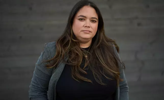 Maria Fernanda Madrigal poses for a portrait at her home on April 23, 2026, in Escondido, Calif. (AP Photo/Gregory Bull)