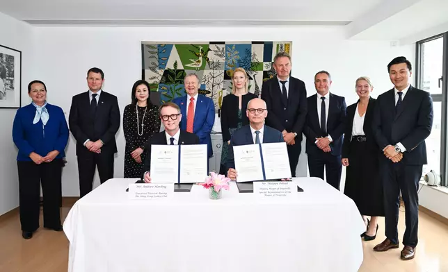 Group photos at the Residence of France in Hong Kong.