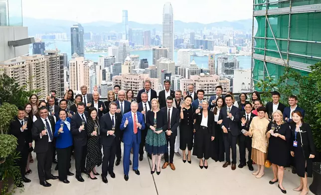 Group photos at the Residence of France in Hong Kong.