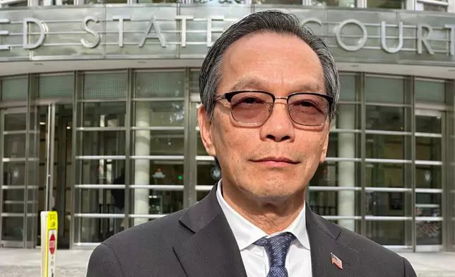 Lu Jianwang leaves a U.S. courthouse in Brooklyn, New York on Wednesday, May 13, 2026, following his conviction of acting as an illegal foreign agent for China. (AP Photo/Michael R. Sisak)