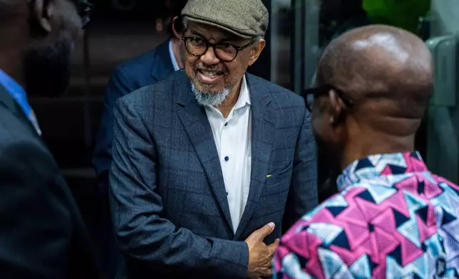 Director General of the World Health Organisation (WHO), Tedros Adhanom Ghebreyesus, arrives at N'djili International Airport in Kinshasa, Congo, Thursday, May 28, 2026. (AP Photo/Samy Ntumba Shambuyi)