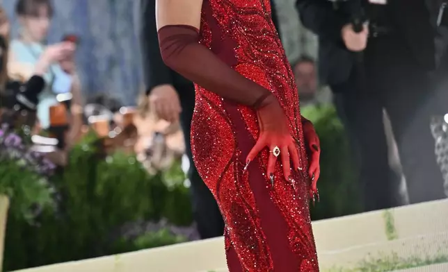 Naomi Osaka arrives at The Metropolitan Museum of Art's Costume Institute benefit gala celebrating the opening of the "Costume Art" exhibition on Monday, May 4, 2026, in New York. (Photo by Evan Agostini/Invision/AP)