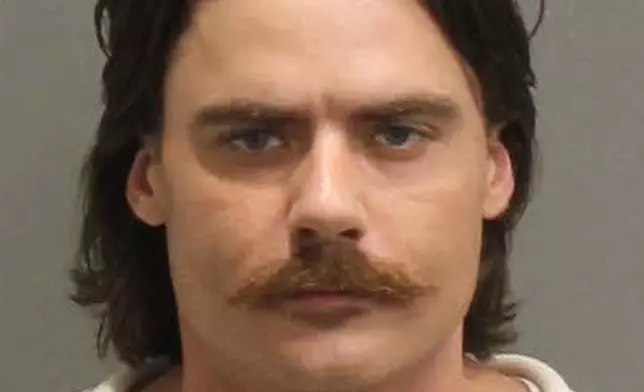This photo provided by the Metropolitan Nashville Police Department shows Dalton Eatherly in Nashville, Tenn., on Sunday, May 10, 2026, after his arrest. (Metropolitan Nashville Police via AP)