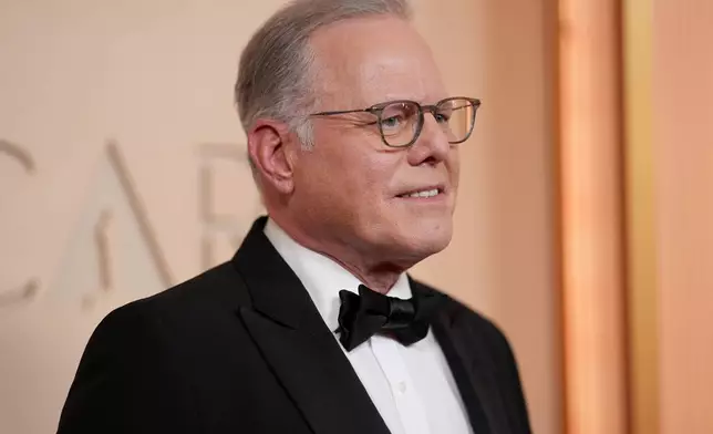 FILE - David Zaslav arrives at the Oscars on Sunday, March 15, 2026, at the Dolby Theatre in Los Angeles. (Photo by Richard Shotwell/Invision/AP, File)