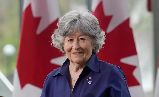 Louise Arbour speaks after being named the next Canada governor general during a news conference in Ottawa on Tuesday, May 5, 2026. (Adrian Wyld/The Canadian Press via AP)
