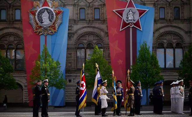 North Korea's servicemen wait for the start of the Victory Day military parade in Moscow, Saturday, May 9, 2026, during celebrations of the 81st anniversary of the Soviet Union's victory over Nazi Germany during the World War II. (AP Photo/Pavel Bednyakov, Pool)
