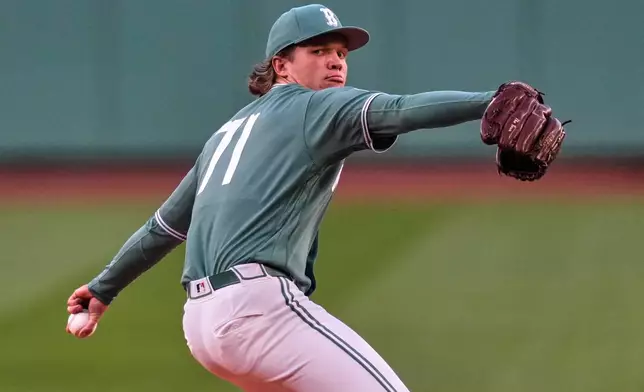 Boston Red Sox pitcher Connelly Early delivers during the first inning of a baseball game against the Tampa Bay Rays, Friday, May 8, 2026, in Boston. (AP Photo/Charles Krupa)