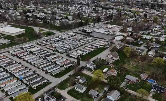 FILE - A mobile home park is visible April 22, 2026, in Newport, R.I. (AP Photo/Joshua A. Bickel, File)