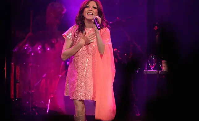 FILE - Martina McBride performs, Oct. 28, 2022, in Nashville, Tenn. (AP Photo/Mark Humphrey, File)