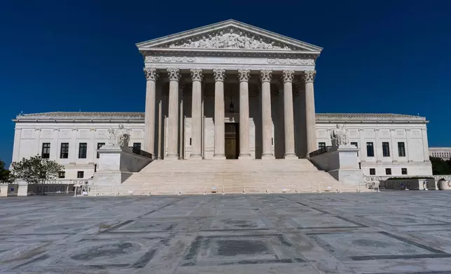 The Supreme Court is seen in Washington, Monday, May 18, 2026. (AP Photo/J. Scott Applewhite)