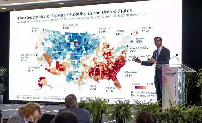 Raj Chetty, Professor of Public Economics at Harvard University and Director of Opportunity Insights, delivers the closing keynote at the Catalyst 26: Educare Network National Summit on Thursday, May 14, 2026 in Tulsa, Oklahoma. The session explored how place, early childhood environments, social capital, and community investment shape long-term economic mobility and opportunity for children and families. Drawing from groundbreaking research, Chetty challenged attendees to rethink how communities and systems can expand opportunity across generations.