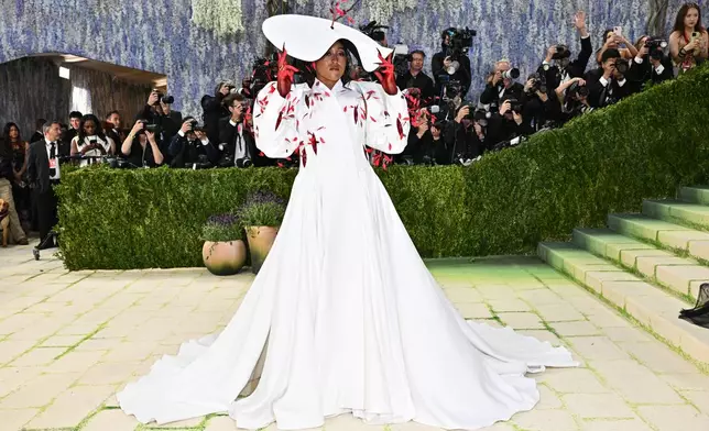 Naomi Osaka arrives at The Metropolitan Museum of Art's Costume Institute benefit gala celebrating the opening of the "Costume Art" exhibition on Monday, May 4, 2026, in New York. (Photo by Evan Agostini/Invision/AP)