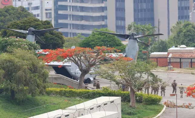 U.S. Embassy holds emergency and air evacuation drill in Caracas, Venezuela, Saturday, May 23, 2026. (AP Photo/Pedro Mattey)