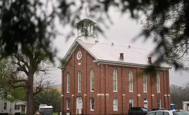 The former Presbyterian church converted into Ragamuffin Hall is seen in McCoysville, Pa., Saturday, April 25, 2026. (AP Photo/Matt Rourke)
