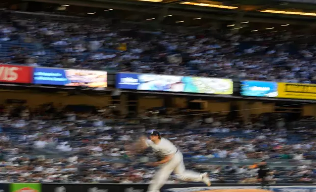 New York Yankees pitcher Gerrit Cole throws during the second inning of a baseball game against the Tampa Bay Rays, Friday, May 22, 2026, in New York. (AP Photo/Yuki Iwamura)