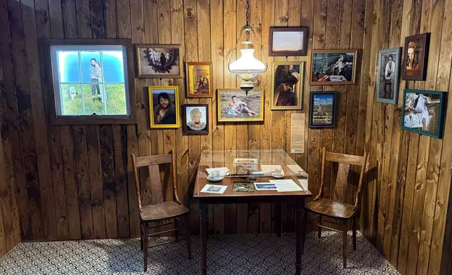 A recreation of the kitchen inside Paul and Linda McCartney's Scotland home at the Paul McCartney and WINGS exhibit at the Rock Roll Hall of Fame on Thursday, May 14, 2026, in Cleveland, Ohio. (AP Photo/Patrick Aftoora-Orsagos)