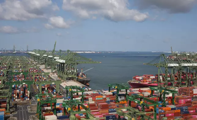 FILE - A view of the Port of Singapore Authority's Pasir Panjang Terminal is pictured on July 25, 2023. (AP Photo/Anton L. Delgado, File)