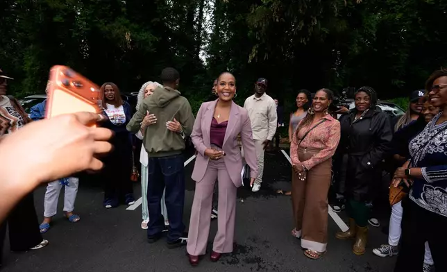 Democratic gubernatorial candidate Keisha Lance Bottoms, arrives to vote early in the Georgia Primary Election, Thursday, May 7, 2026, in Atlanta. (AP Photo/Brynn Anderson)