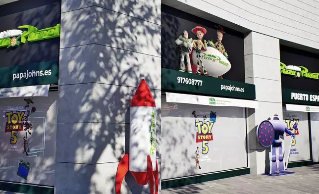 Rendering of the Papa Johns Pizza Planet in Madrid
