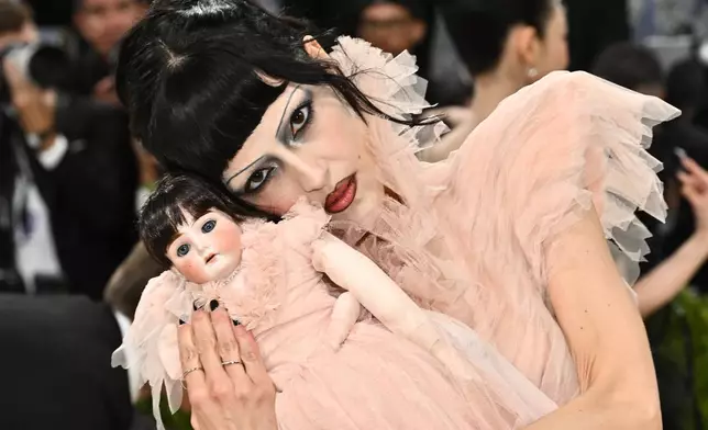 María Zardoya arrives at The Metropolitan Museum of Art's Costume Institute benefit gala celebrating the opening of the "Costume Art" exhibition on Monday, May 4, 2026, in New York. (Photo by Evan Agostini/Invision/AP)