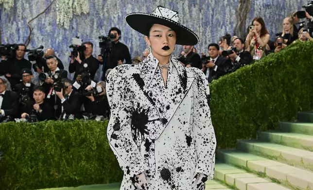Audrey Nuna arrives at The Metropolitan Museum of Art's Costume Institute benefit gala celebrating the opening of the "Costume Art" exhibition on Monday, May 4, 2026, in New York. (Photo by Evan Agostini/Invision/AP)