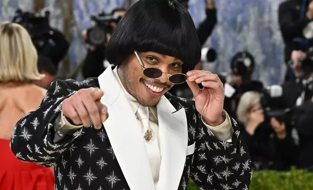 Anderson .Paak arrives at The Metropolitan Museum of Art's Costume Institute benefit gala celebrating the opening of the "Costume Art" exhibition on Monday, May 4, 2026, in New York. (Photo by Evan Agostini/Invision/AP)