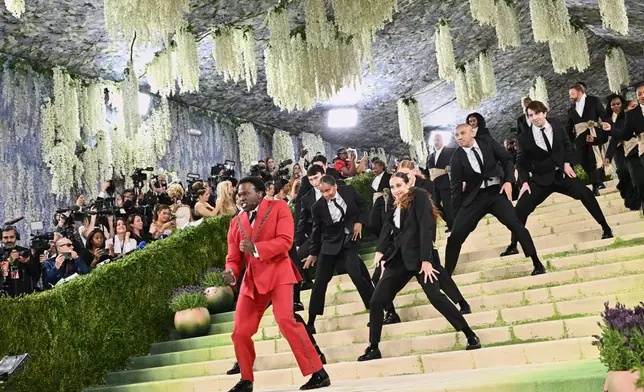 Joshua Henry performs at The Metropolitan Museum of Art's Costume Institute benefit gala celebrating the opening of the "Costume Art" exhibition on Monday, May 4, 2026, in New York. (Photo by Evan Agostini/Invision/AP)