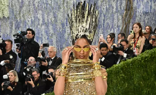 Ciara arrives at The Metropolitan Museum of Art's Costume Institute benefit gala celebrating the opening of the "Costume Art" exhibition on Monday, May 4, 2026, in New York. (Photo by Evan Agostini/Invision/AP)