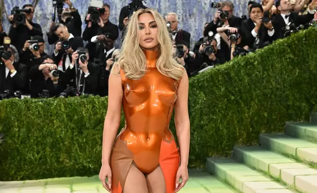 Kim Kardashian arrives at The Metropolitan Museum of Art's Costume Institute benefit gala celebrating the opening of the "Costume Art" exhibition on Monday, May 4, 2026, in New York. (Photo by Evan Agostini/Invision/AP)