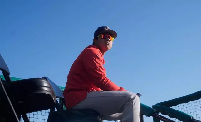 Stockton Ports' Shotaro Morii watches during a Single A minor league baseball game between the Ports and the San Jose Giants, May 20, 2026, in San Jose, Calif. (AP Photo/Jeff Chiu)