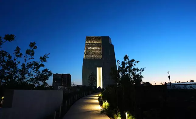 The Obama Presidential Center is seen ahead of the dedication ceremony Thursday, June 18, 2026, in Chicago. (AP Photo/Alex Brandon)