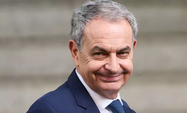 Former Spanish Prime Minister José Luis Rodríguez Zapatero arrives at the National Court to be questioned by a judge in an investigation into alleged influence peddling and other possible crimes related to the government's bailout of an airline, in Madrid, Spain, Wednesday, June 17, 2026. (AP Photo/Bernat Armangue)