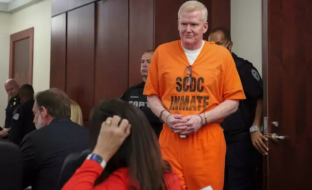 Alex Murdaugh arrives for a judicial hearing on Monday, June 29, 2026, at the Marc H. Westbrook Judicial Center in Lexington, S.C. (Tracy Glantz/The State via AP, Pool)