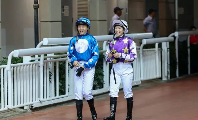 Britney Wong (right) and Nichola Yuen both joined the Apprentice Jockeys’ School as Racing Trainees in 2016 and are now apprentice jockeys currently riding in Hong Kong.