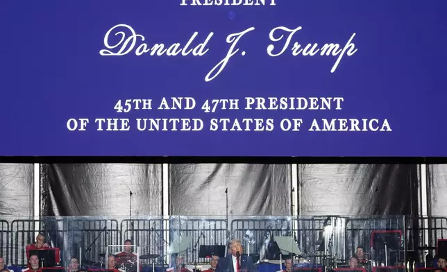 President Donald Trump speaks at the opening of the Great American State Fair on the National Mall, Wednesday, June 24, 2026, in Washington. (AP Photo/Alex Brandon)