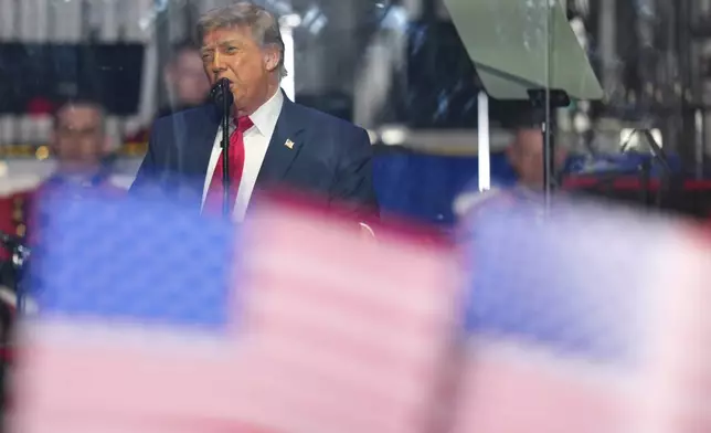 President Donald Trump speaks at the opening of the Great American State Fair on the National Mall, Wednesday, June 24, 2026, in Washington. (AP Photo/Alex Brandon)