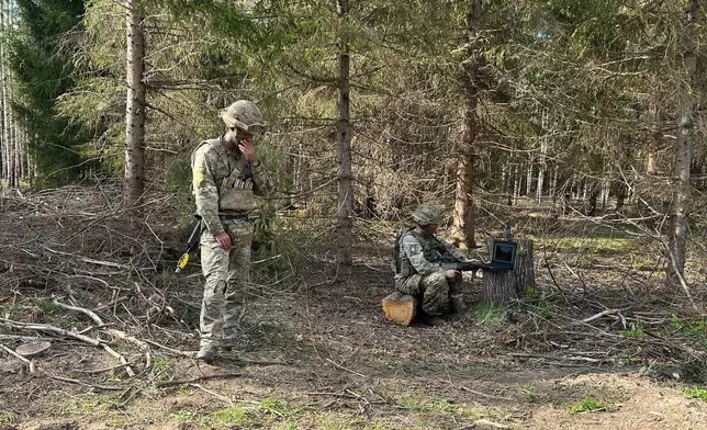 British soldiers train during the Spring Storm military exercise near Napi, Estonia, May 14, 2026.