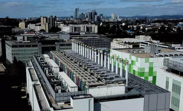 FILE - A data centre is visible in Frankfurt, Germany, Aug. 22, 2025. (AP Photo/Michael Probst, File)