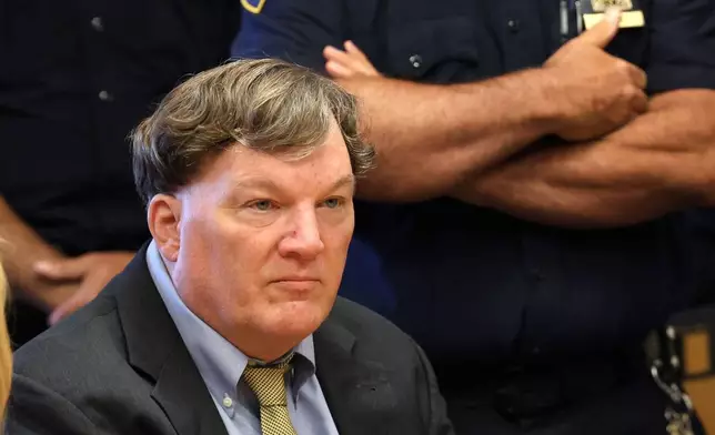Gilgo Serial Killer Rex Heuermann is sentenced before Judge Timothy Mazzei at Suffolk County Court in Riverhead, N.Y., on Wednesday, June 17, 2026. (James Carbone /Newsday via AP, Pool)