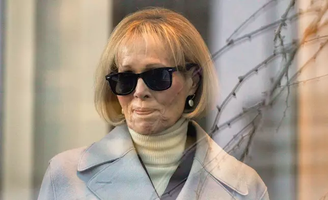 FILE - E. Jean Carroll arrives at Manhattan federal court, Jan. 17, 2024, in New York. (AP Photo/Eduardo Munoz Alvarez)