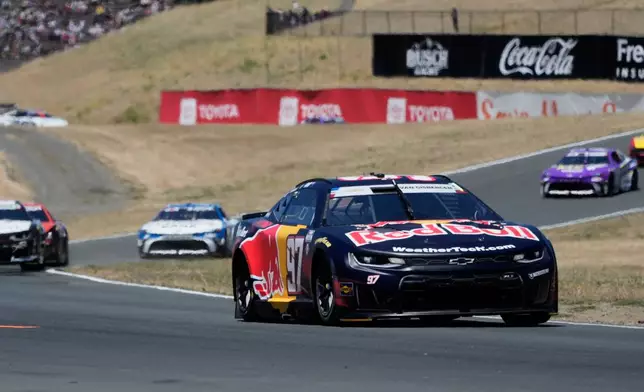 Shane van Gisbergen (97) drives during a NASCAR Cup Series auto race at Sonoma Raceway, Sunday, June 28, 2026, in Sonoma, Calif. (AP Photo/Jeff Chiu)