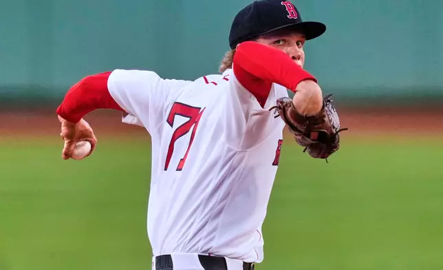 Boston Red Sox's Connelly Early delivers during the first inning of a baseball game against the New York Yankees, Thursday, June 25, 2026, in Boston. (AP Photo/Charles Krupa)