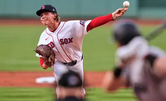 Boston Red Sox's Connelly Early delivers during the first inning of a baseball game against the New York Yankees, Thursday, June 25, 2026, in Boston. (AP Photo/Charles Krupa)