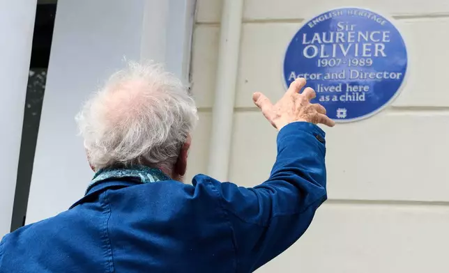 Ian McKellan unveils a Blue Plaque for Laurence Olivier in London, England, Wednesday, June 10, 2026. (Photo by Scott A Garfitt/Invision/AP)
