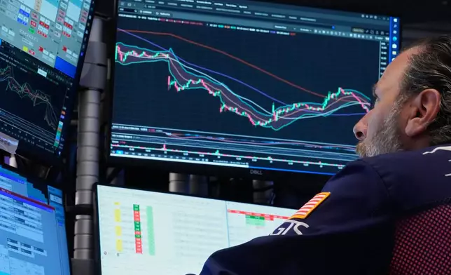 Specialist Michael Pistillo works on the floor of the New York Stock Exchange, Friday, June 26, 2026. (AP Photo/Richard Drew)