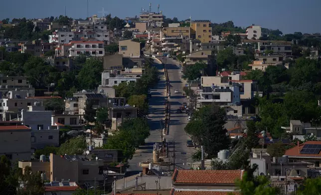 A general view shows the southern village of Qlayaa, Lebanon, Wednesday, June 10, 2026. (AP Photo/Hassan Ammar)