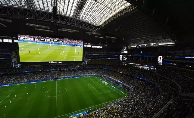 General view during the World Cup Group F soccer match between Japan and Sweden in Arlington, Texas, near Dallas, Thursday, June 25, 2026. (AP Photo/Jessica Tobias)