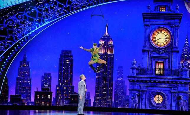 Neil Patrick Harris, left, and Host Pink perform during the 79th Tony Awards on Sunday, June 7, 2026, at Radio City Music Hall in New York. (Photo by Charles Sykes/Invision/AP)