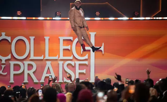 Host Druski appears during the opening of the BET Awards on Sunday, June 28, 2026, at the Peacock Theater in Los Angeles. (AP Photo/John Locher)